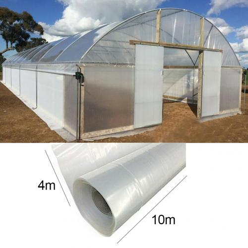 Cubierta de polietileno para cultivo agrícola invernadero de 0,04mm lámina de película transparente para cultivo de verduras, flores hechas con frutas.: 4x10m