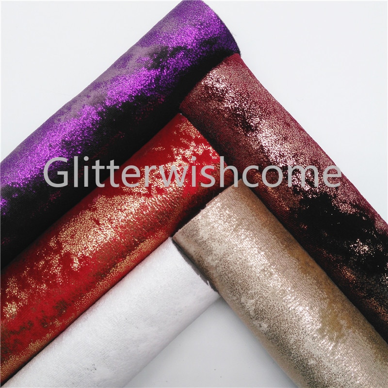 Glitterwcomecome 21 x 29cm a4 metal fløjlsstof, stofark til buer , gm479b