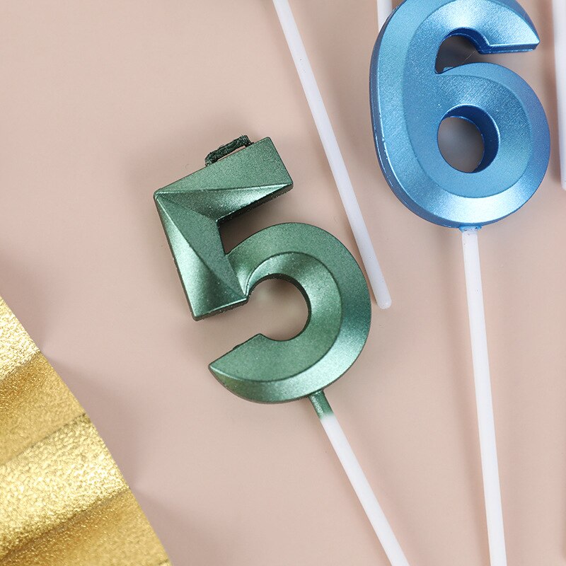 Bougie pour gâteau d'anniversaire pour enfants, chiffres 0/1/2/3/4/5/6/7/8/9, décoration de dessert de