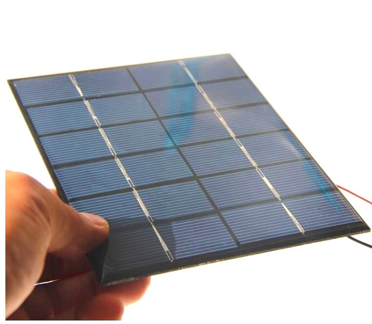 2w 6v epoxy solcelle polykrystallinsk solpanel modul med kabel gør-det-selv-system solcelleoplader til 3.7v batteri 2 stk.