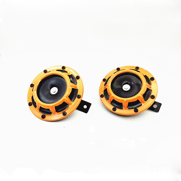 Klaxon électrique double tonalité | US, pour Lexus modifier voiture, calandre à ultrasons, grande installation universel 118dB, Tweeter Canada 3C Klakson: 1 Pair Yellow