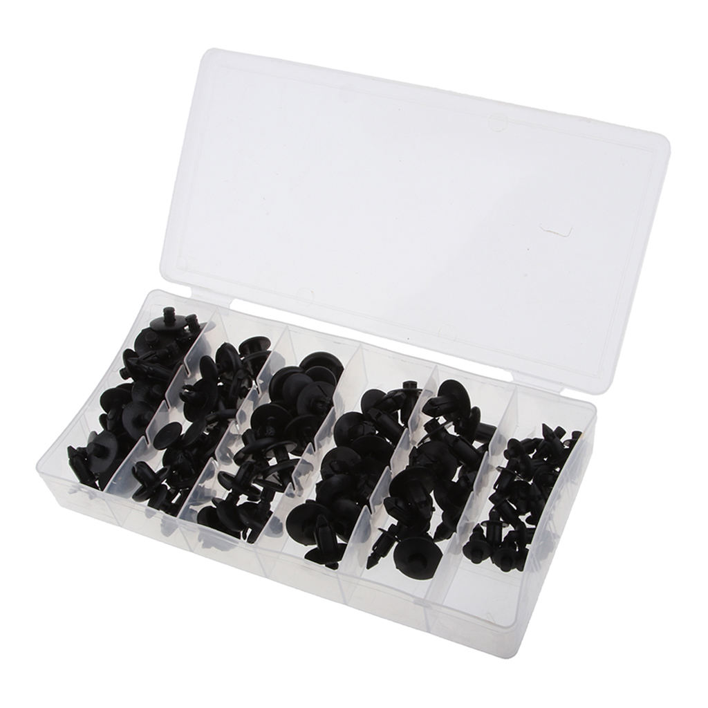 Motorcycle/Bike Plastic Rivet Push Pin Kit - 80 Piece Includes M6/ M7/ M8