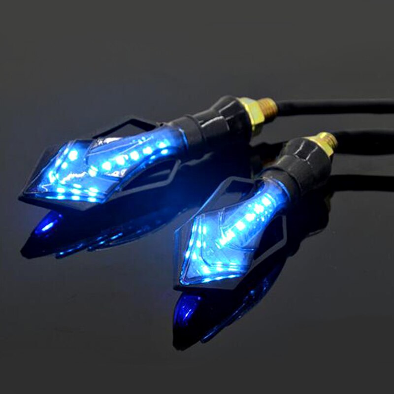 Universal- Beleuchtung LED Blinker Motorrad Hinten Licht Rolle Indikatoren Motorrad Accesorios Moto Glühbirne Blau Grün
