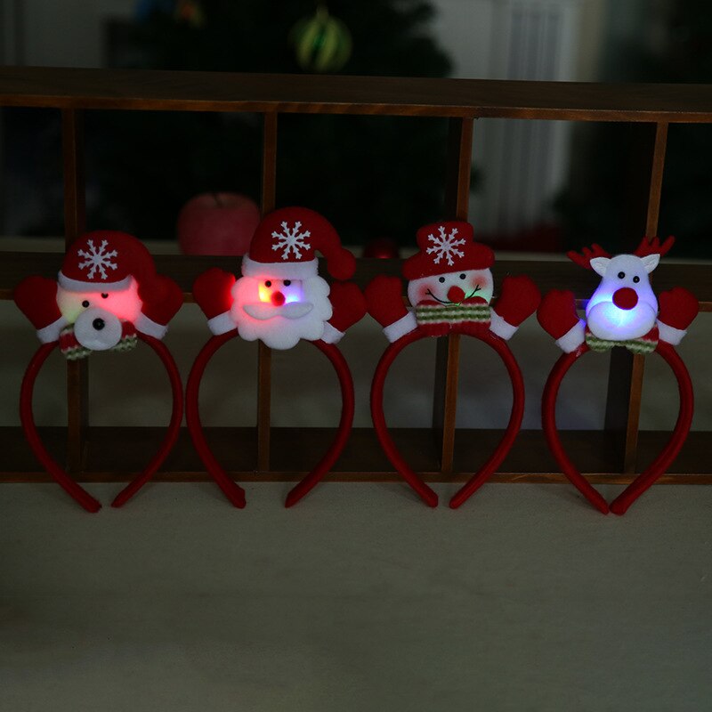 Christmas cartoon headband with lights party headband headband christmas hat christmas