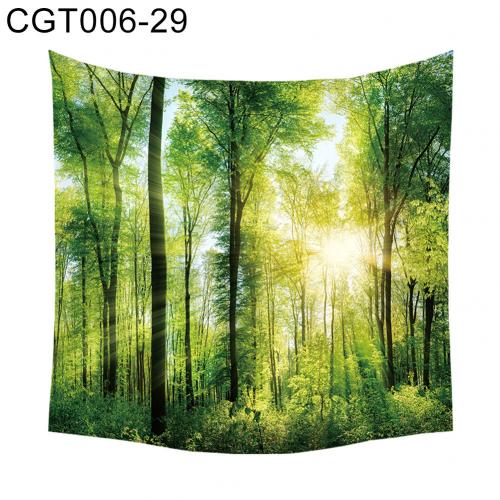 Tapisserie arbre forêt étoile ciel tournesol tenture murale tapisserie tapis toile de fond décor mur tissu tapisseries macramé: CGT00629 130x150cm
