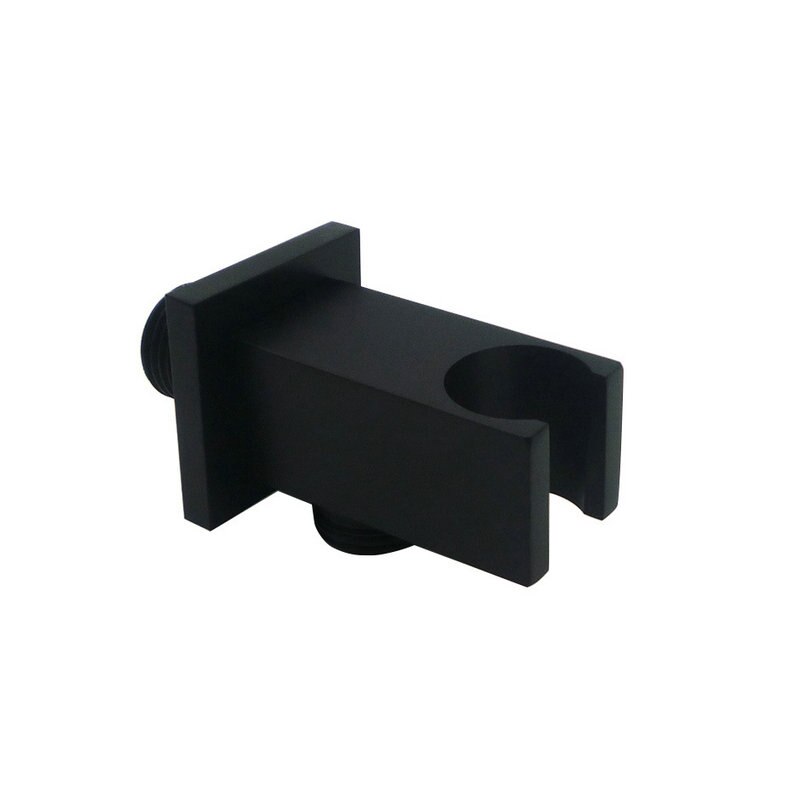 Hand Shower Hook Chromed Polish Shower Seat Solid Brass G1/2" With Shower Hose Connector Shower Mounting Brackets: black G style