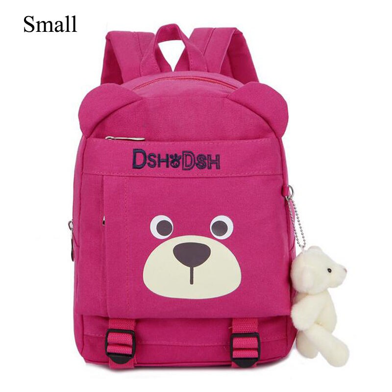 Cute Cartoon Bear Dolls Canvas School Backpack For Children Mini Baby Toddler BookBag For Boys and girls Mochila Rucksacks