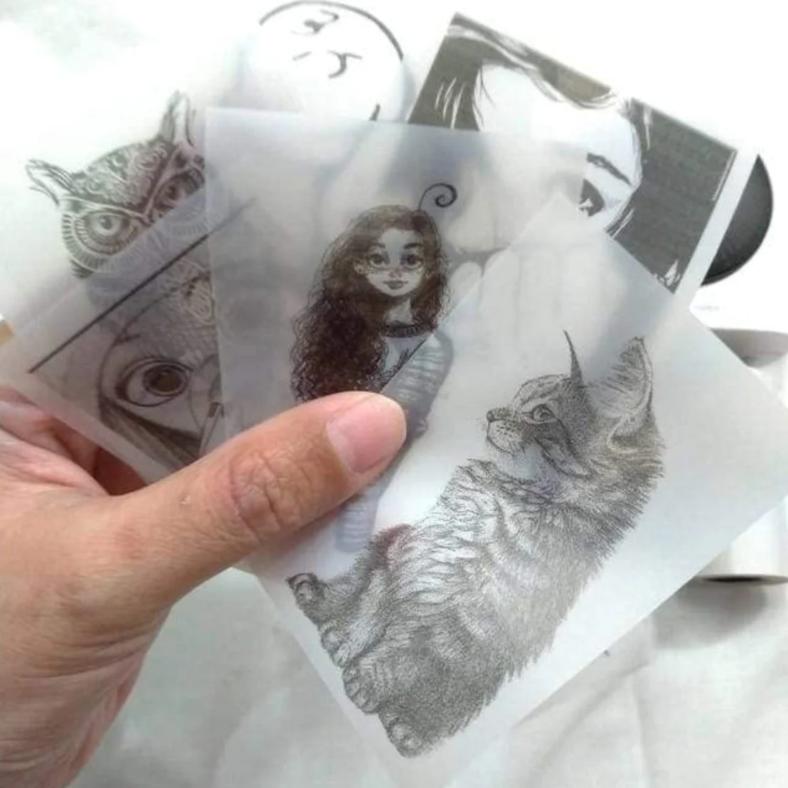1/2/3/5PCSMini Printer Papier Transparant Thermisch Sticker Papier zelfklevend Printer Papier printer Voor Foto Notities 5.7x2.5cm
