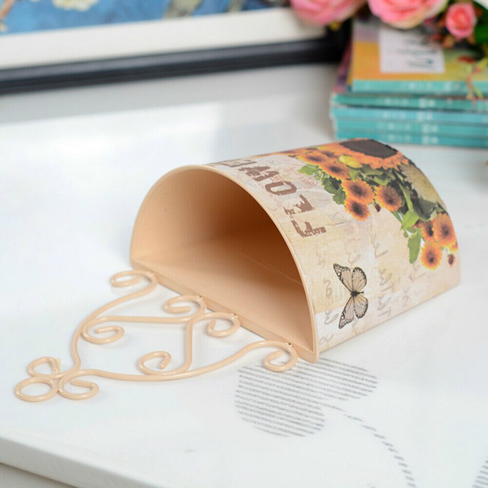 Macetero colgante de pared de plástico romántico, maceta de flores, valla de jardín, barandilla de balcón, cesta de flores, decoración de jardín