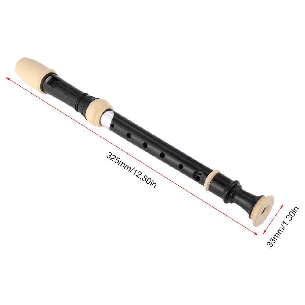 Professionele Acht Gat Treble Fluit 8-Hole Sopraan Recorder Klarinet Black Sound Verstelbare Food Grade Abs Niet-giftige