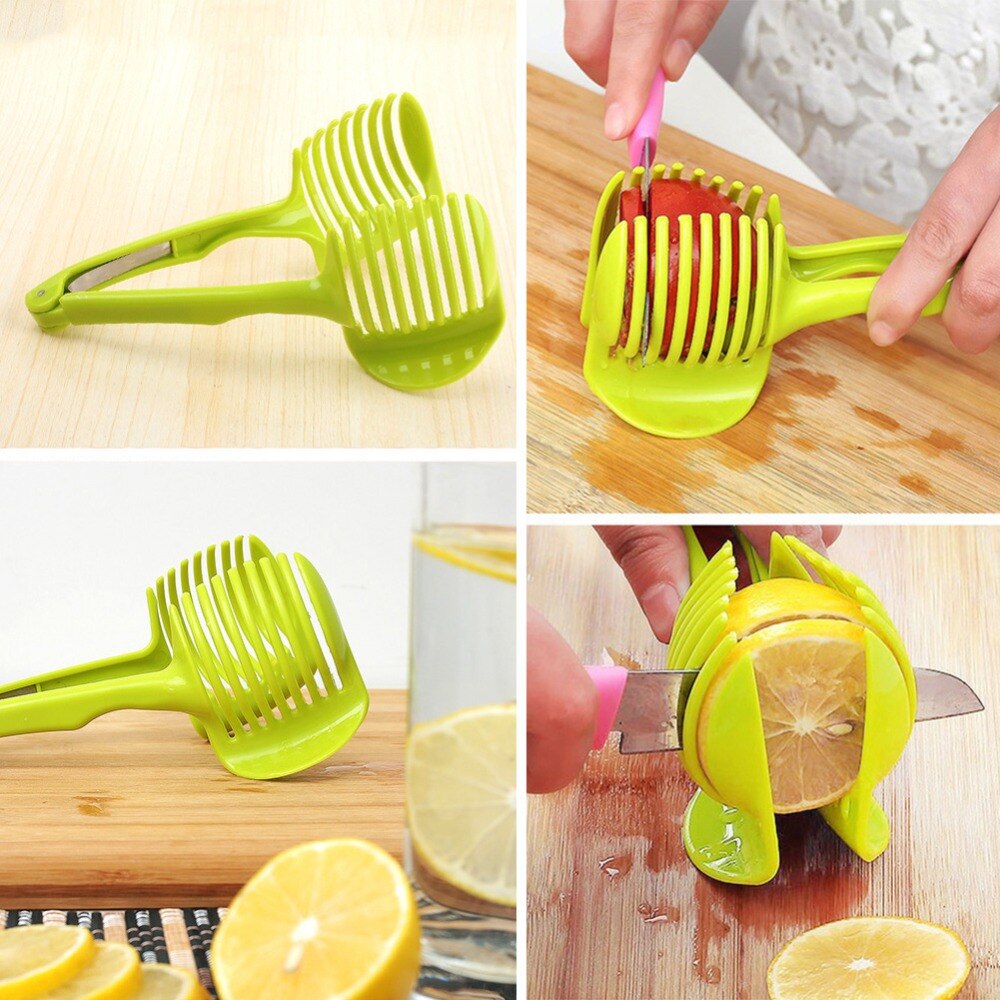 Multifunction Easy Clean Convenient Kitchen Good Helper Working Tool Tomato Slicer Onion Potato Fruit Lemon Peel Cutter Holder