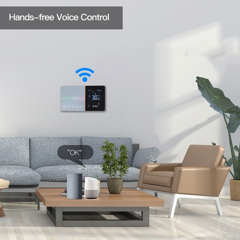 Nowe Wifi Tuya termostat grzejnikowy regulator temperatury ręczne przesuwanie robić ogrzewania stacja pogodowa kontrola aplikacji