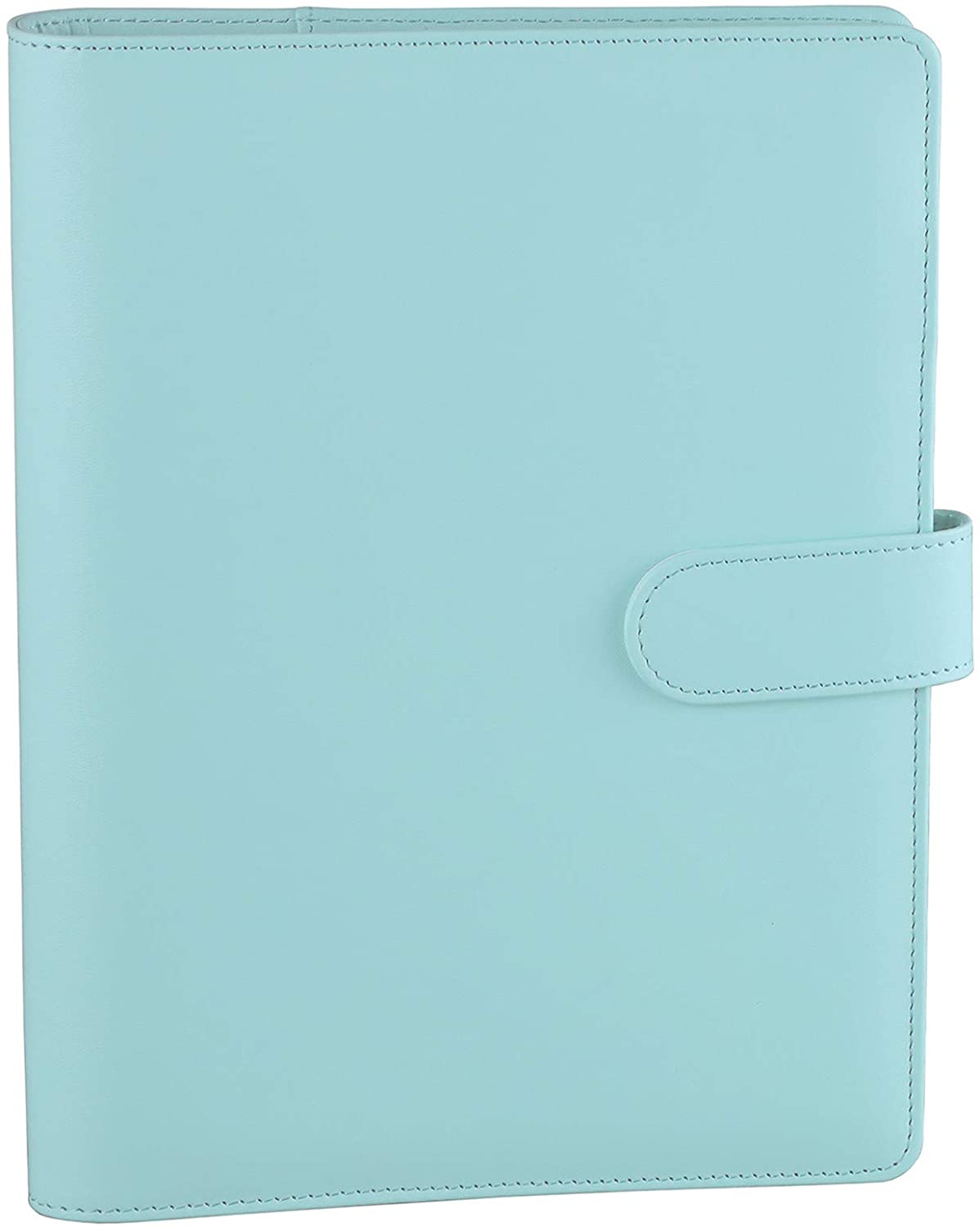 A5 Binder PU Leather 6-Ring Notebook Binder Cover for A5 Filler Paper, Refillable A5 Personal Planner Binder with Magnetic: A5-Blue