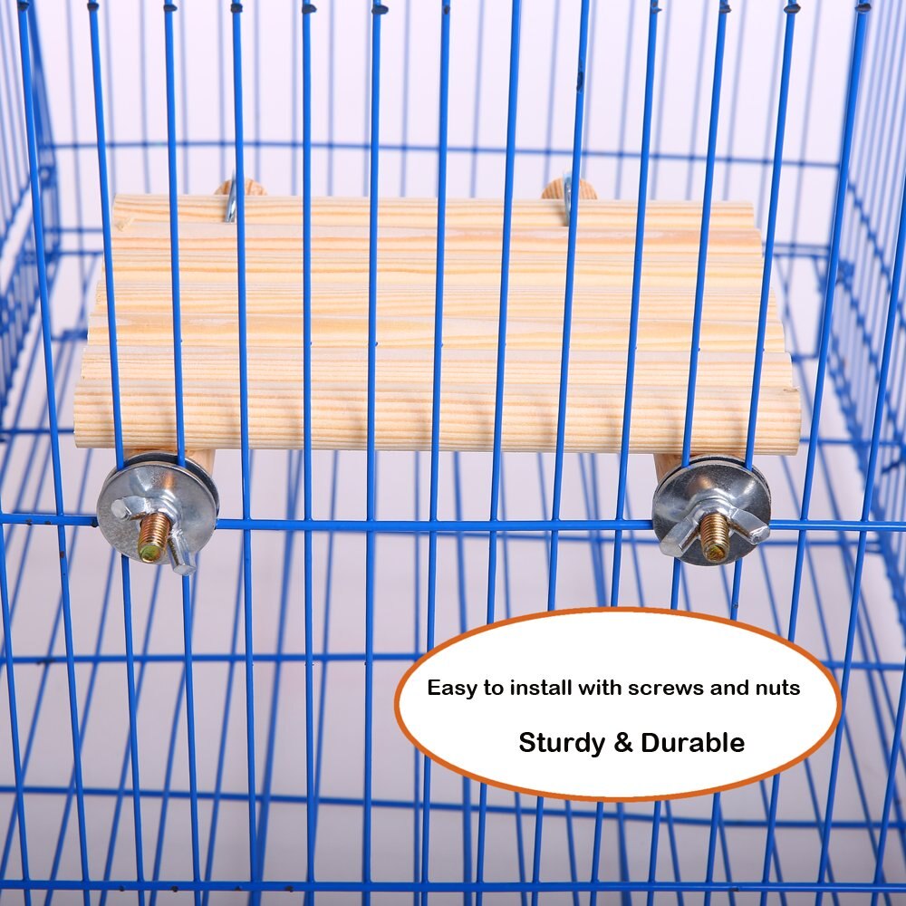 Juego de juguetes de madera Natural para pájaros, jaula para hámster, loros pequeños y medianos, paquete de 4 Uds.
