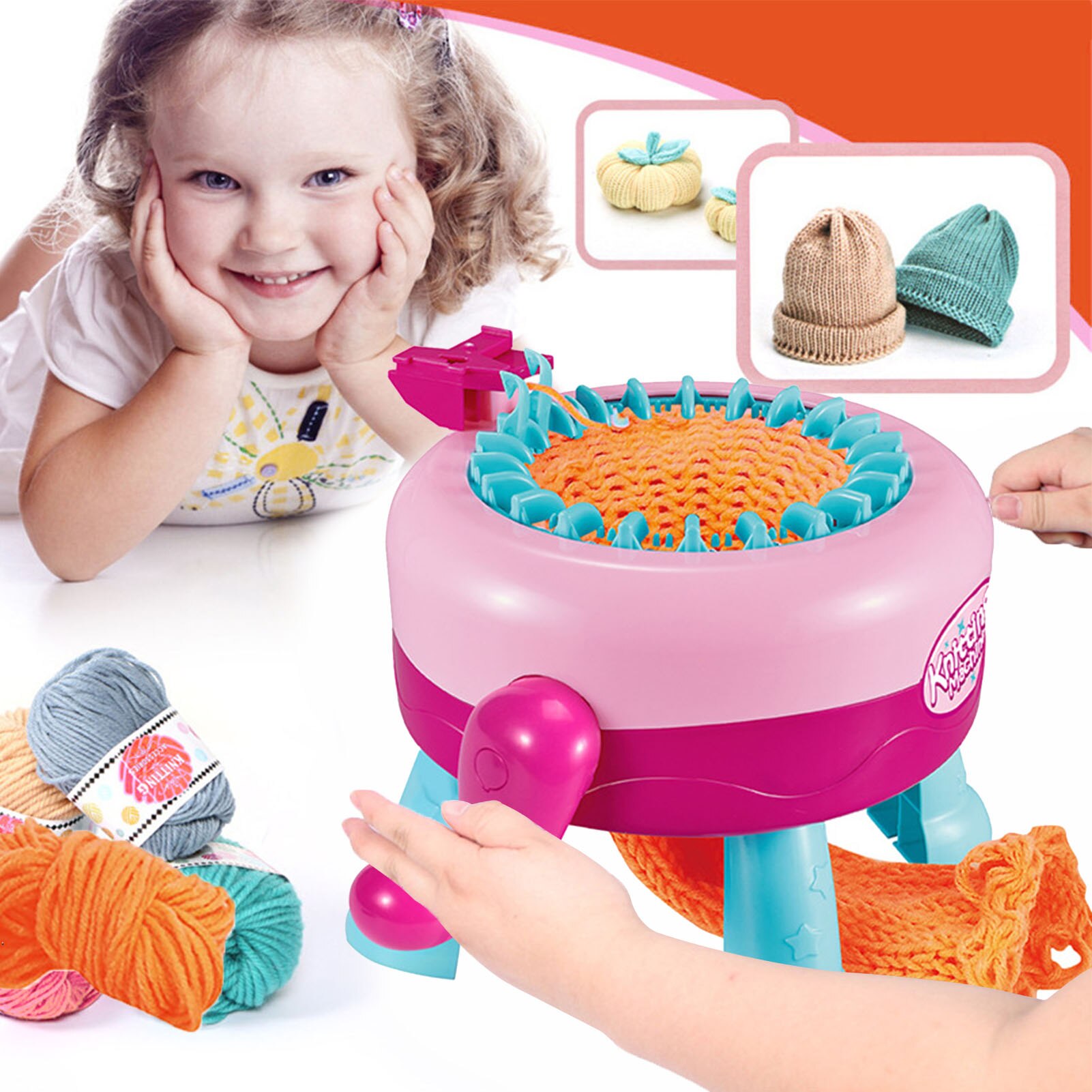 2-In-1 Diy Wol Knitter Voor Breien Machine Set Hand Breien Machine Kinderen Hoeden En sjaals Wol Loom