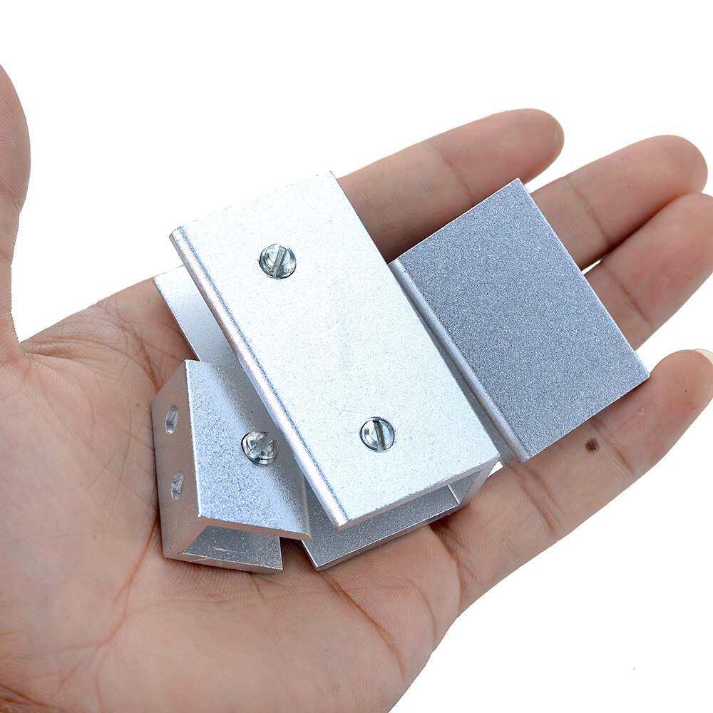 4 Pcs 5-8 Mm Aluminium Space Vierkante Klem Houder Beugel Clip Voor Glas Plank Leuningen