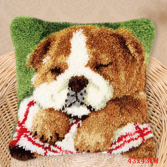 Foamiran-oreiller brodé chat | Pour le Kit de travail, knooppakket kussen smyarthop kussen pakket, boutons de coussin: ABZ334