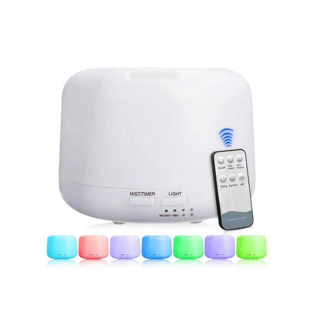 Aroma diffuser Ultrasonic Air 500ML With 7 Color Lights Electric Aromatherapy Essential Oil Aroma Diffuser Remote Control