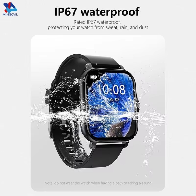 MINGCVIL inteligentny zegarek sportowy zegar zdatność monitor zdrowia wodoodporny Smartwatch bezprzewodowe zegarki telefoniczne dla Xiaomi IOS mężczyźni kobiety