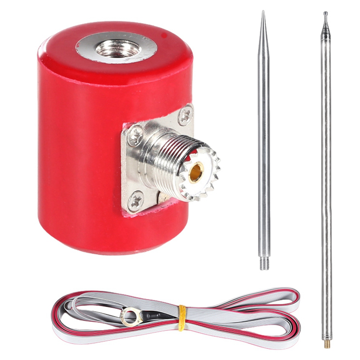 QRP 5M/16.4FT Antenne 14M-30MHz 300W HF Antenne Multifunctionele Draagbare Roestvrij Staal 1/4 Golflengte USDX Radio XY