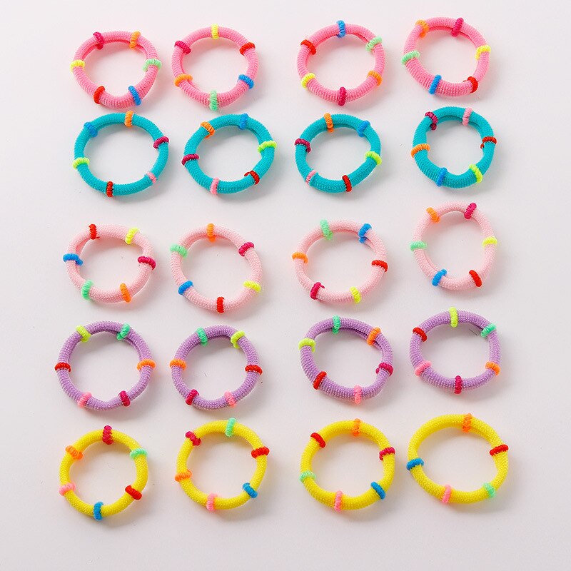 100pcs accessori per capelli per bambini coreani per ragazze larghezza 3cm anello per asciugamano per capelli anello per capelli per bambini elastico corda per capelli