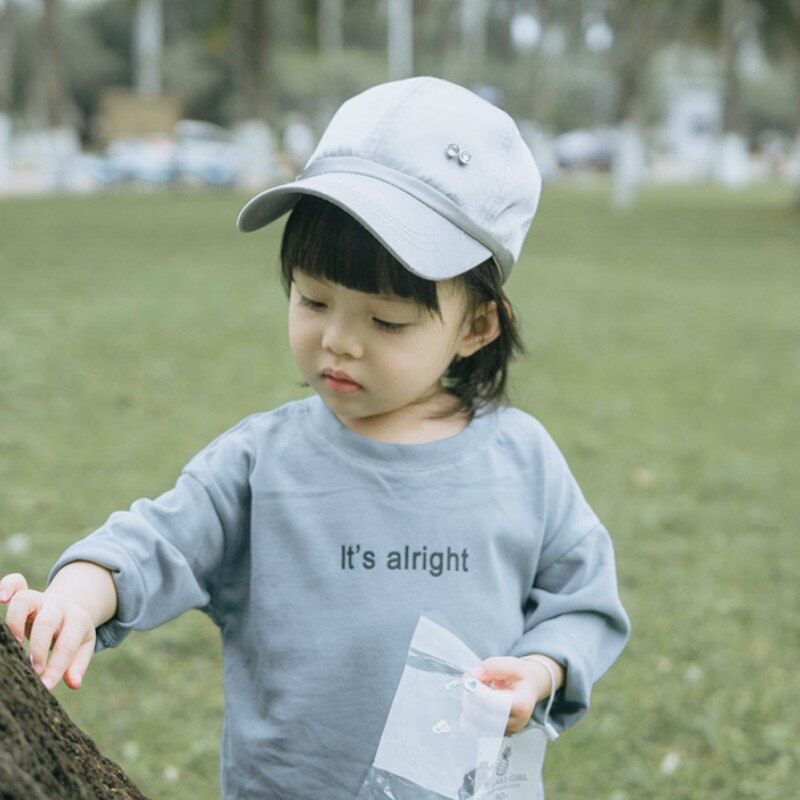 Lente Koreaanse Stijl Baby Jongens Meisjes Letters Gedrukt Lange Mouwen T Shirts 1-6 Jaar Jongens Kids Puur Katoen casual Tees