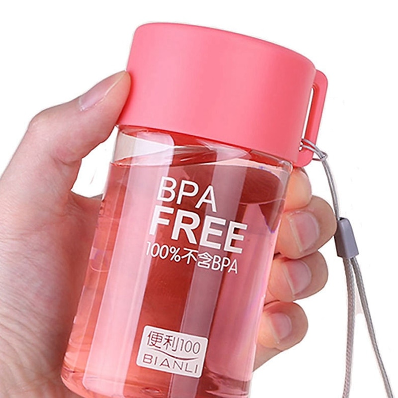 Mini Wasser Flasche Dicht transparent Wasser Flasche Tragbare Kleine Wasser Flaschen Mit Seil Für Studenten draussen Kunststoff Tasse