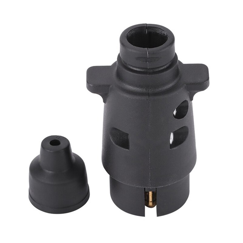 Plastic 7 Pin Socket Plugs For Trailers RVs 12V 7 Way Round Standard European Car Plug Connector