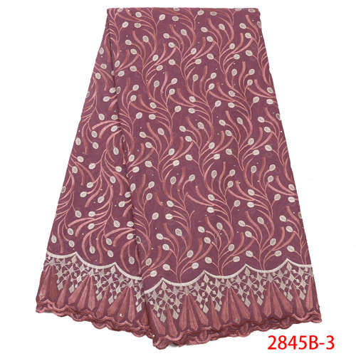 Swiss voile lace fabric Swiss voile lace in Switzerland with Stones for Wedding Dress KS2845B-3: Picture 3