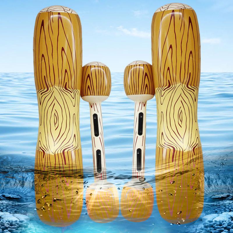 Summer Outdoor Beach Pool Inflatable Swimming Rings Women Men Water Sports Double Beat Swim Log Stick Set Pool Float Toys