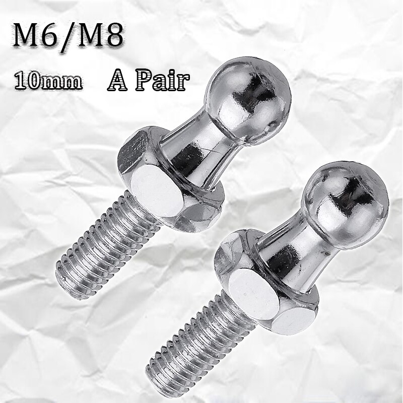 2PCS M6 / M8 Ball Wheel Threaded Stud Bolts Welding 10mm Universal Articulated Anchor Bolt Fasterners Nuts &amp; Bolts