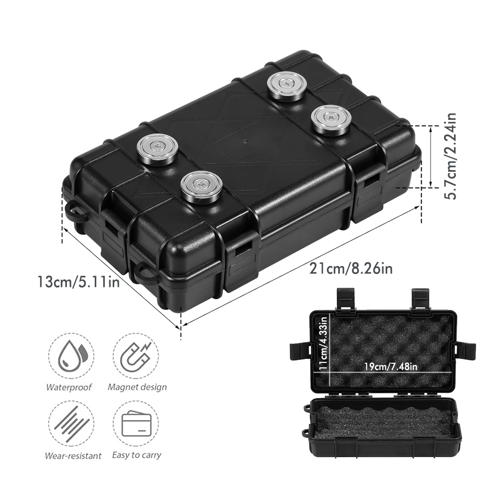 Waterdichte Onderwagen Sleutelhanger Magnetische Sleutelhouder Onder Auto Waterdichte Sleutelhouder Outdoor Magnetische Sleutelkast Stevige Draagbare Sleutelhanger: Default Title