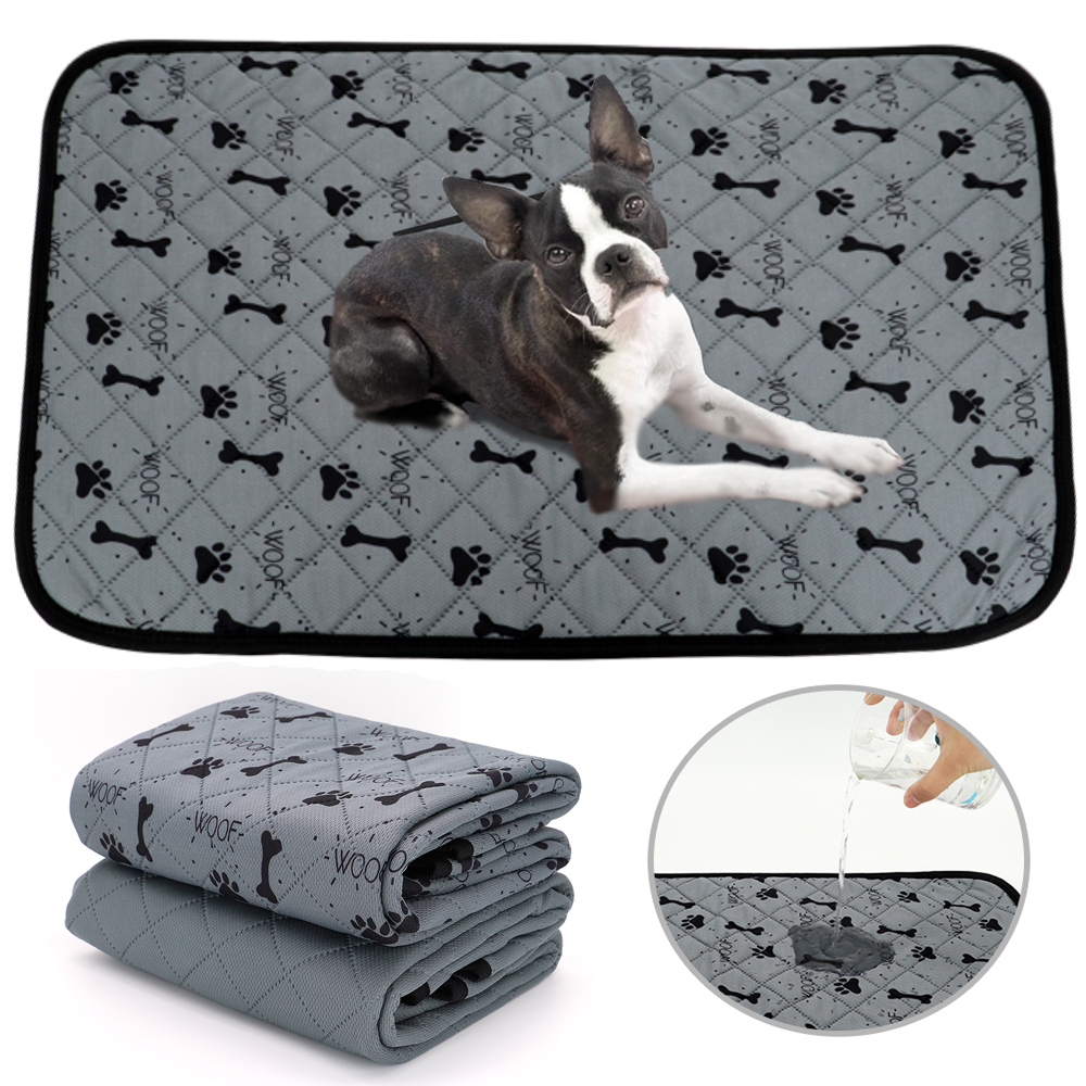 Waterdichte Hond Bed Mat Herbruikbare Huisdier Urine Pad Wasbare Honden Luier Voedsel Kom Matten Bone Poot Seat Cover Matten voor Slaapbank