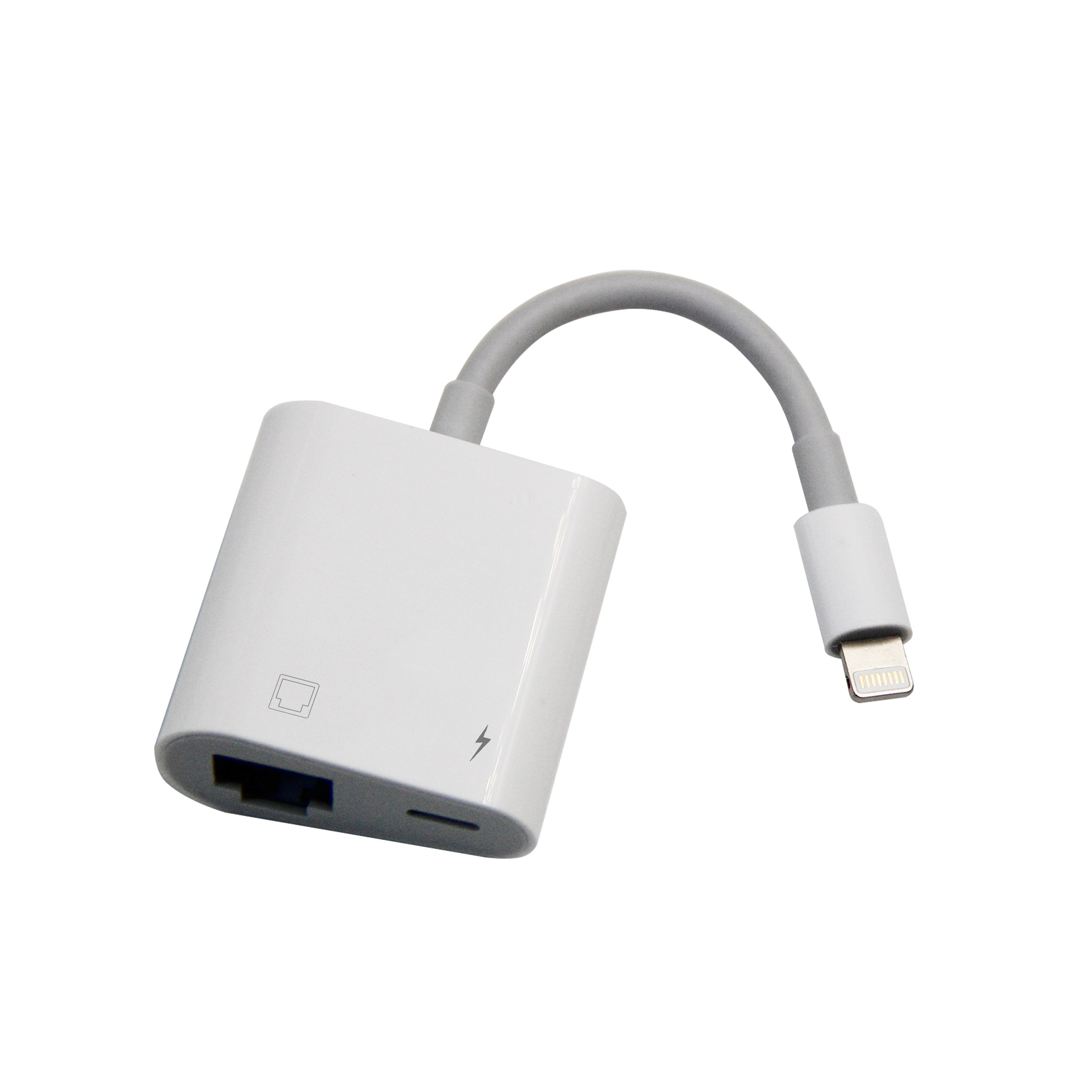 Adaptateur filaire Ethernet 5 en 1 Lightning Hub RJ45, pour iPhone11Pro/iPad, lecteur de caméra OTG TF/SD/USB, charge, 512/256/128 go, iOS13: Lightning 2in1 Hub
