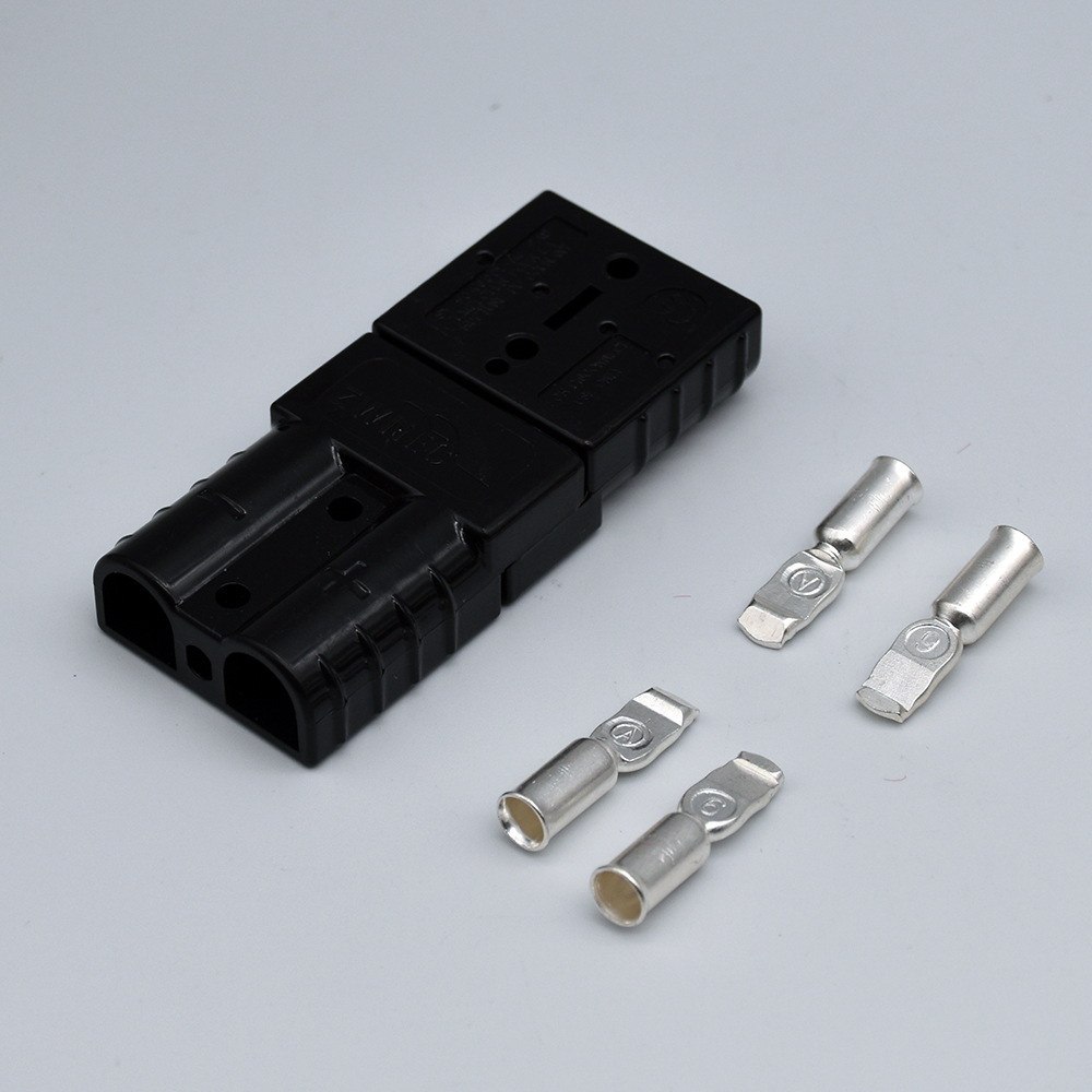 2PCS For Anderson 50A 120A 175A 350A 600V Plug Cable Terminal Battery Power Connector Kit Quick Plug Battery Charging Connector: Dark Grey