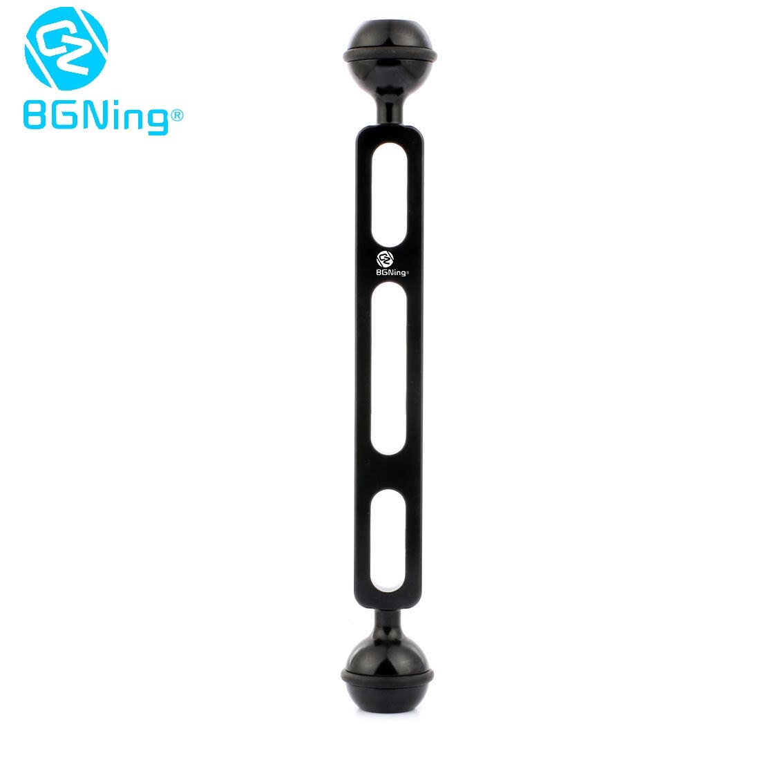 Bgning duikarm verlengstuk kogelgewricht verlengstuk onderwaterfotografie montagebeugel voor stroboscoop duiklamp lichtset: Zwart bgning-logo