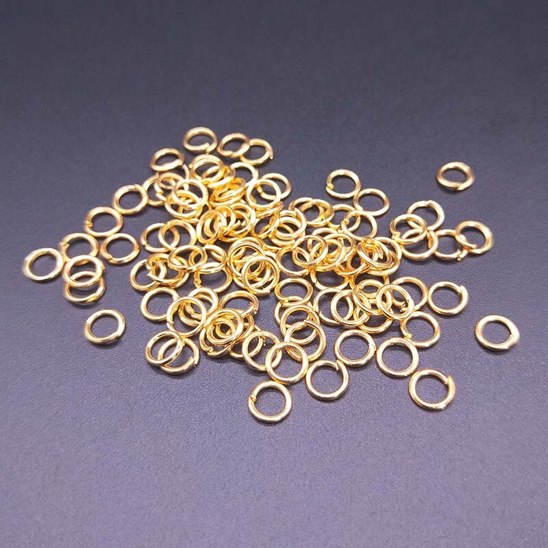 100 stks/partij 5mm Open Jump Rings Split Connectors Voor Diy Sieraden Vinden Maken Ketting Armband Accessoires 8 kleuren: Gold