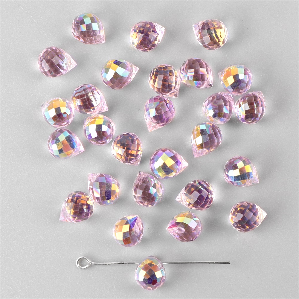 30 Uds. Cuentas facetadas de cristal con purpurina, cuentas multicolores con forma de mariposa para fabricación de joyería, piezas para collar de pulsera Diy