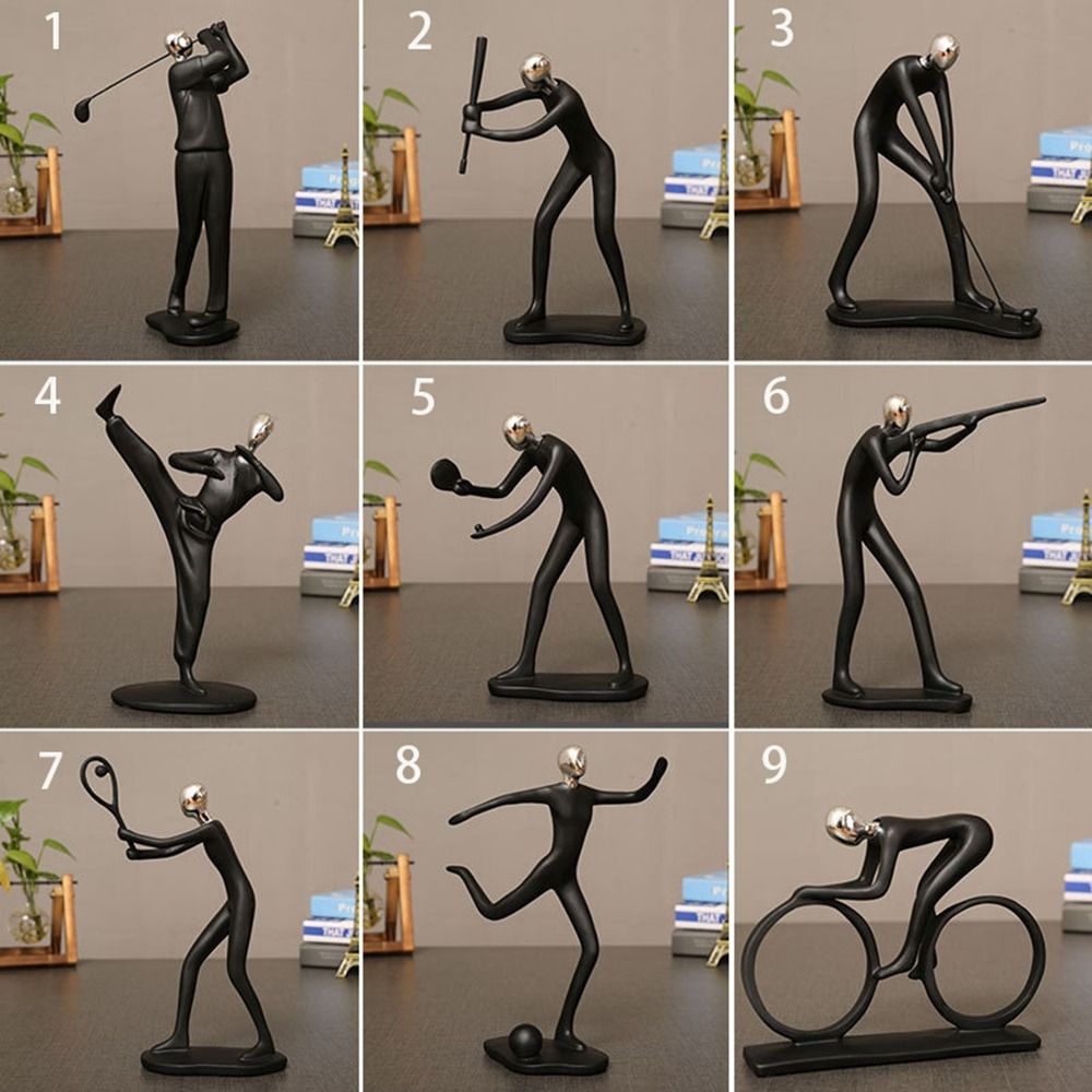 Décorations d'armoire, décoration de maison, ornements de bureau, artisanat en résine, ornements de personnages, Sculpture de sport
