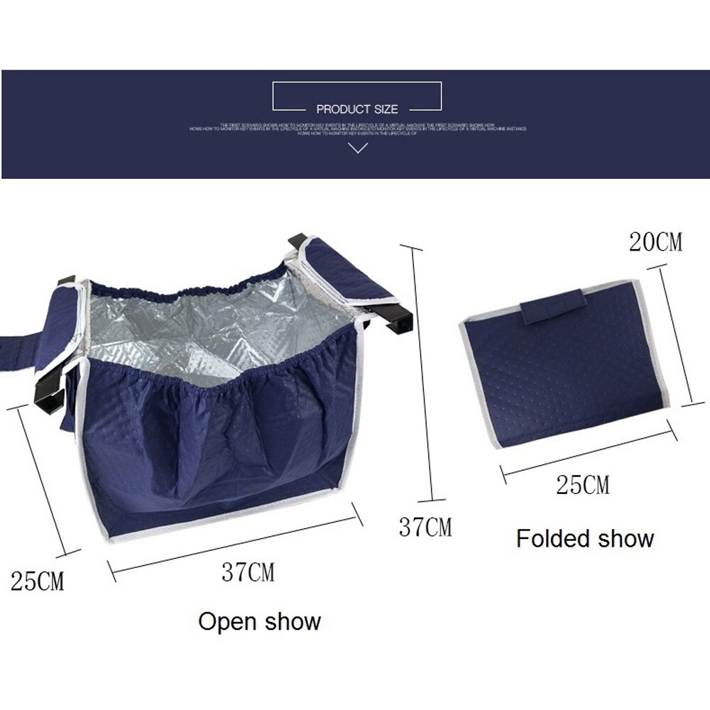 Bolsa de hielo de gran capacidad, bolsa de compras plegable de aislamiento de aluminio ecológico, bolsa de Picnic fresca para fruta, bolso de supermercado