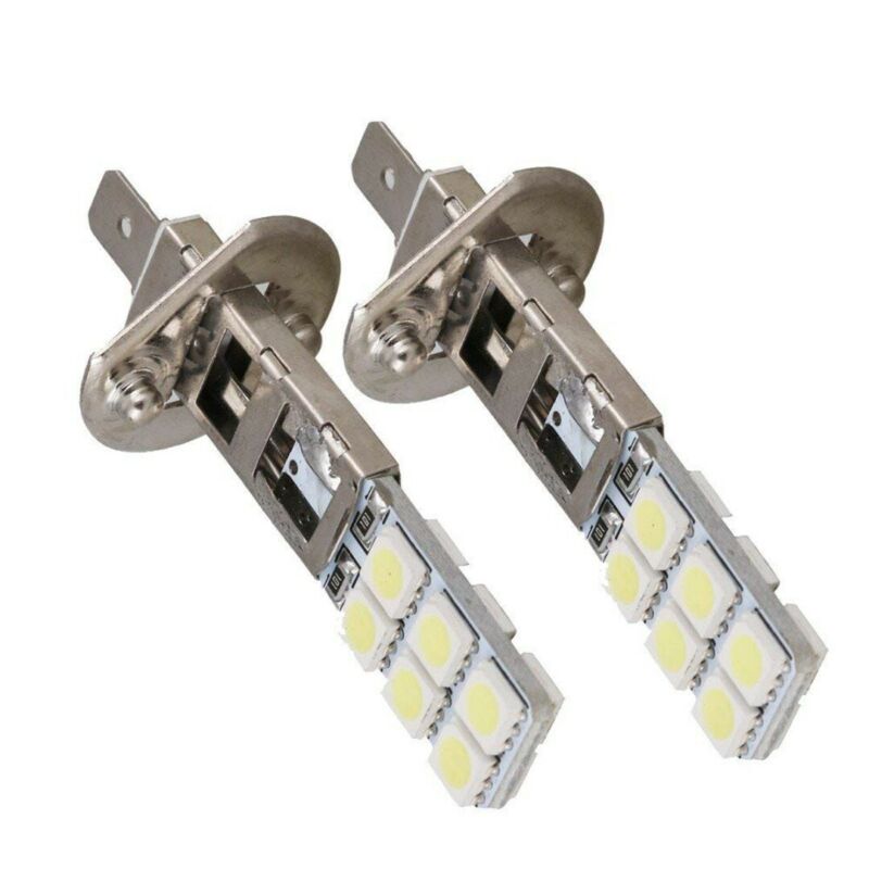 55W LED Headlight Bulbs 12 SMD-5050 LED Headlight Bulbs Kit Light H1 6000K