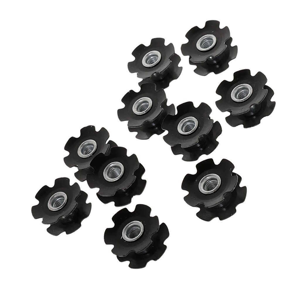 10 Pcs Headset Flanged Star Nut Washer Universal For 1-1/8"/28.6mm Mountain MTB Bike Stem