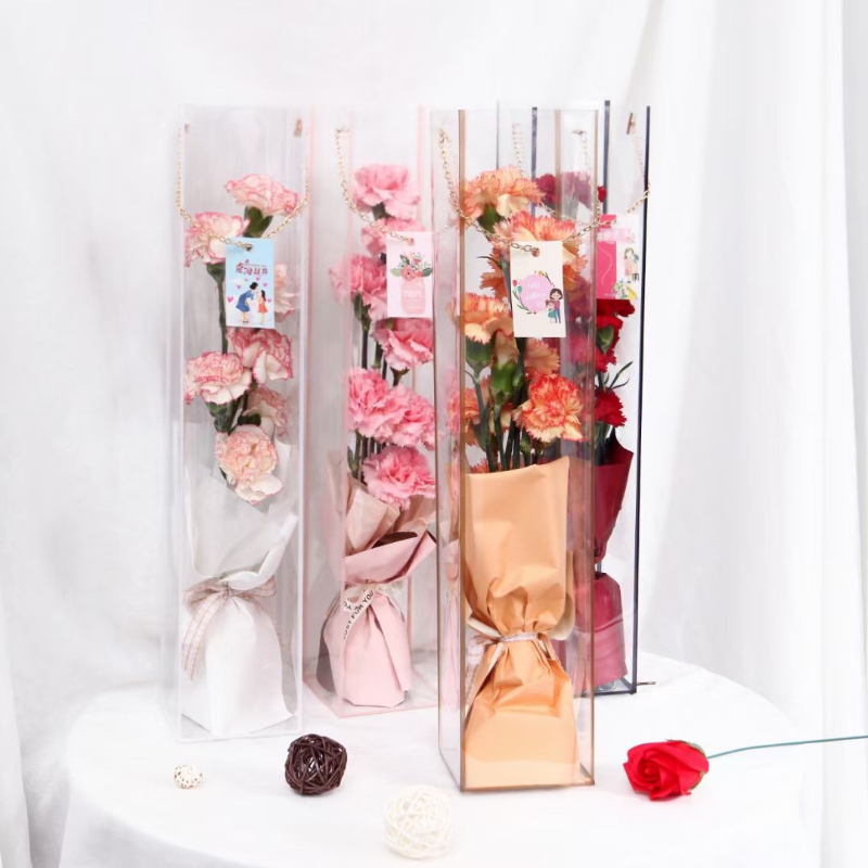 Hand-held transparent box Wedding decoration goddess Valentine's Day Mother's Day flower bouquet rose flower box