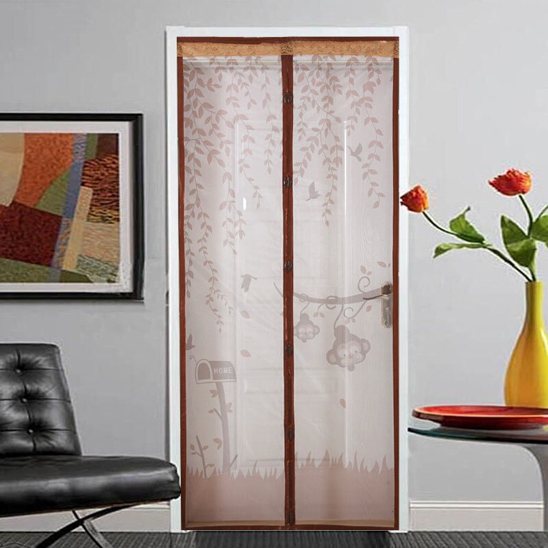 Home Magnetic Curtains Mosquito Net On Door Window Mesh with Magnets Insect Screen TT-best: Gray