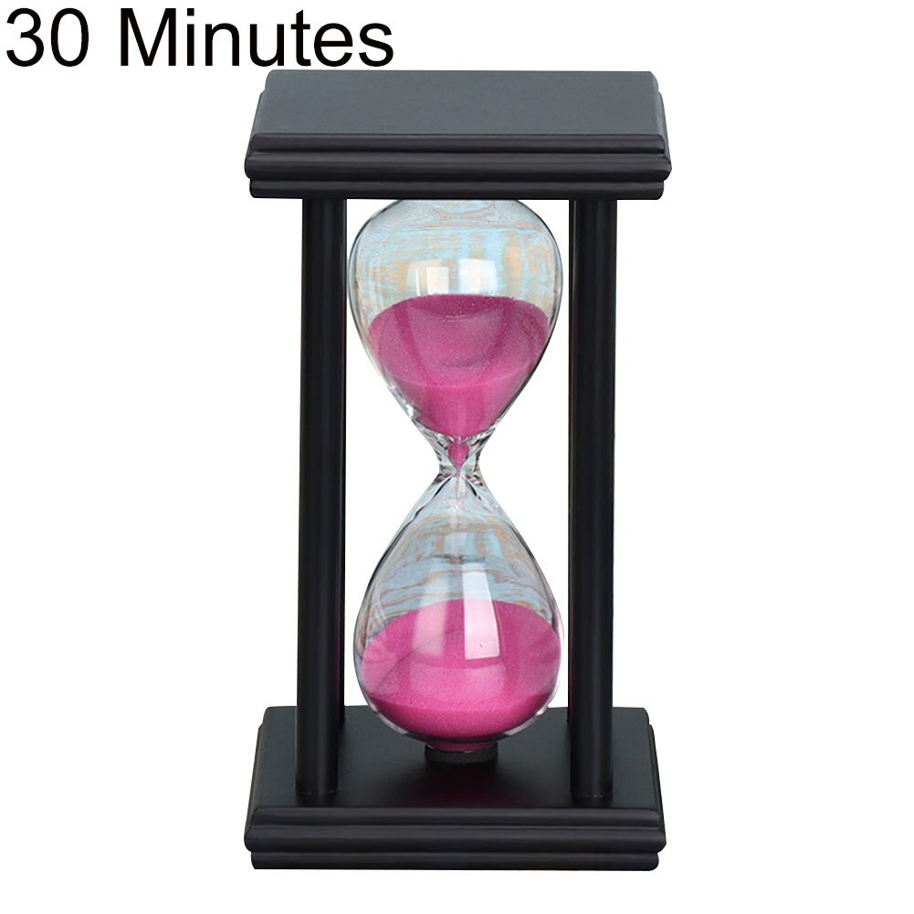 5/15/30min Uhren Sanduhren Holz Sand Uhr Sanduhr Sanduhr Timer Küche Schule Wohnkultur Sand Timer wohnkultur: Schwarz Rosa / 5min