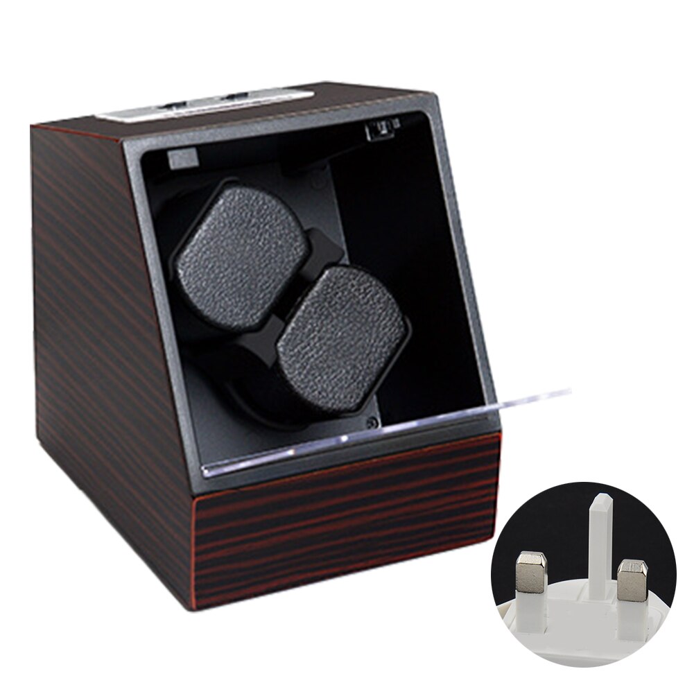 Dual Rotating Practical Portable Displaying Automatic Watch Winder Box Battery Powered Storage Case Multifunction Easy Install: B UK