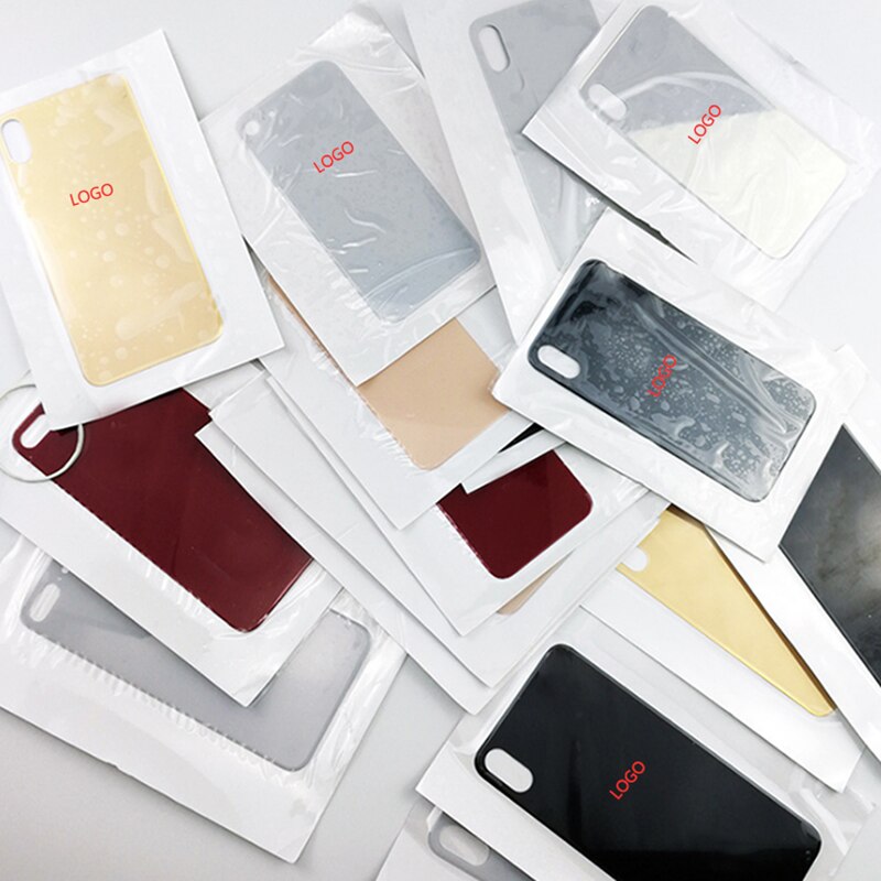 Reparasjon for iphone x xs xs max merke original stort hull batteridør glass bakdeksel skall + selvklebende klistremerke