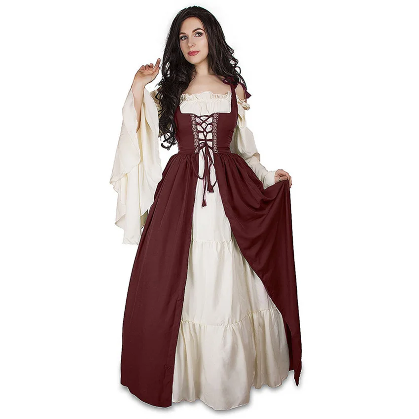 Abito Punk medievale Cosplay costumi di Halloween donne palazzo festa di carnevale travestimento principessa femminile Vestido vittoriano Robe