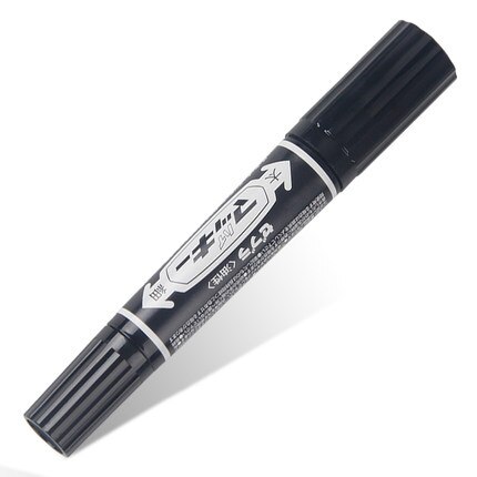 6 Pcs/Lot Zebra MO-150-MC Hi-Mckee Oil-Based Marker 1.5-2.0MM &amp; 6.0MM Dual Tip Marker Pens Office School Supplies: black