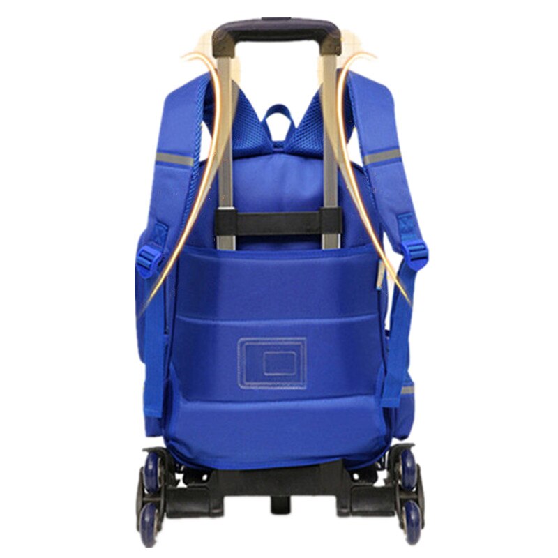 Børn drenge vogn skoletaske bagage bogtasker rygsæk nyeste aftagelige børn skoletasker 2 hjul mochilas